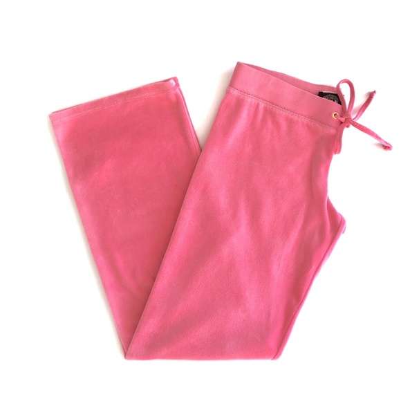 pink velour track pants